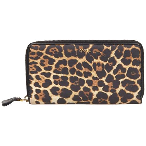 ysl wallet leopard